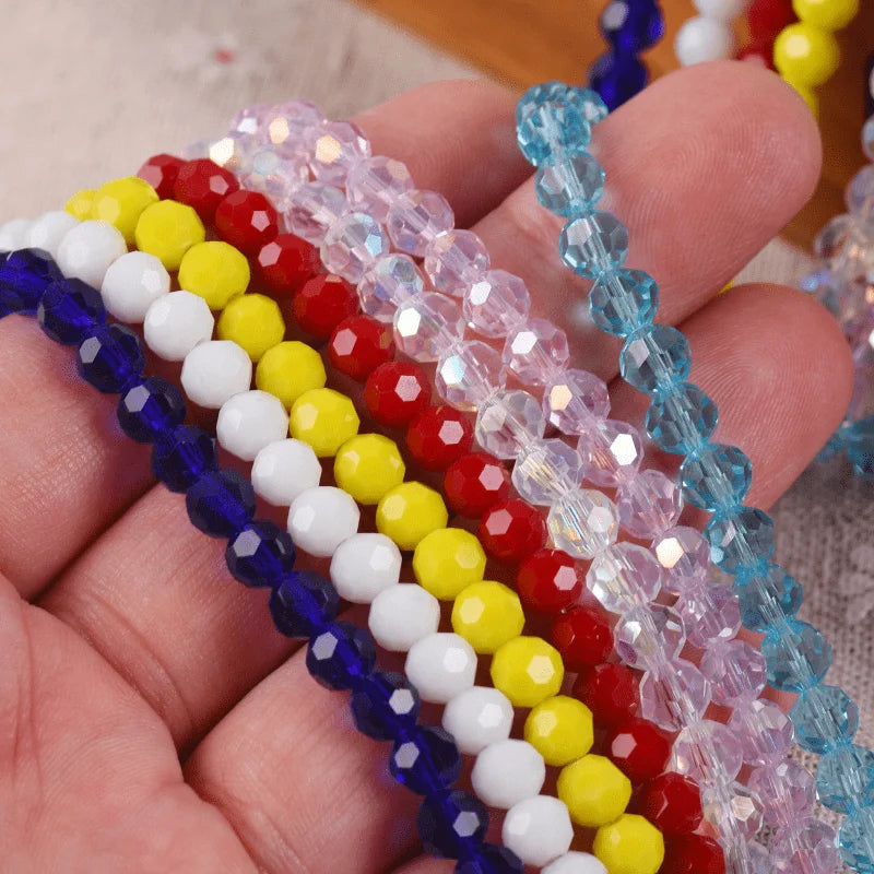 Colorful Faceted Crystal Glass Beads – DIY Jewelry Making