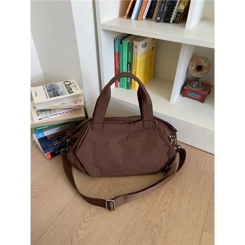 Japanese Minimalist Canvas Tote Bag – Large Crossbody Handbag Canvas Tote Bag Nixie