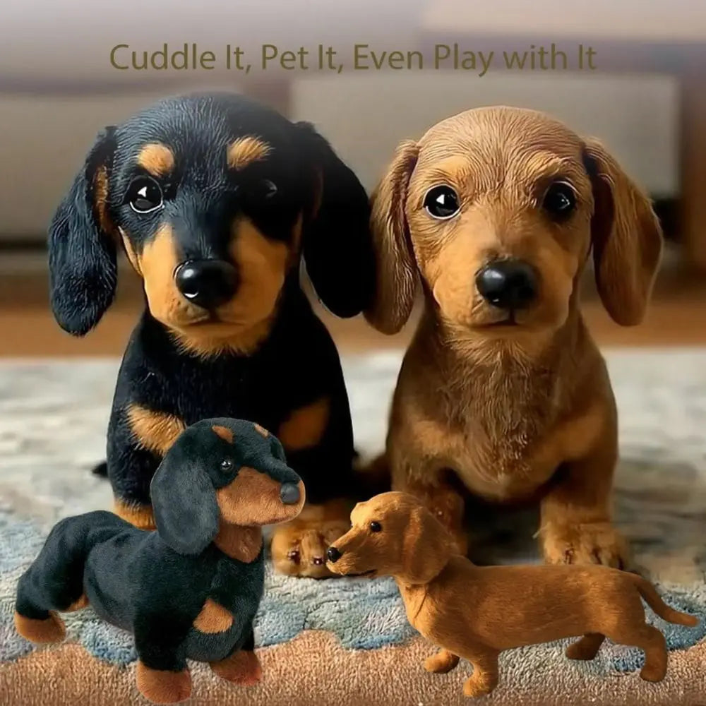 Realistic Dachshund Plush Toy – Soft Stuffed Dog Pillow Stuffed Plush Toy Nixie
