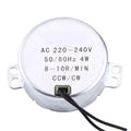 AC Synchronous Geared Motor 4W 220-240V CW/CCW 8-10RPM Synchronous Geared Motor Nixie 8-10RPM
