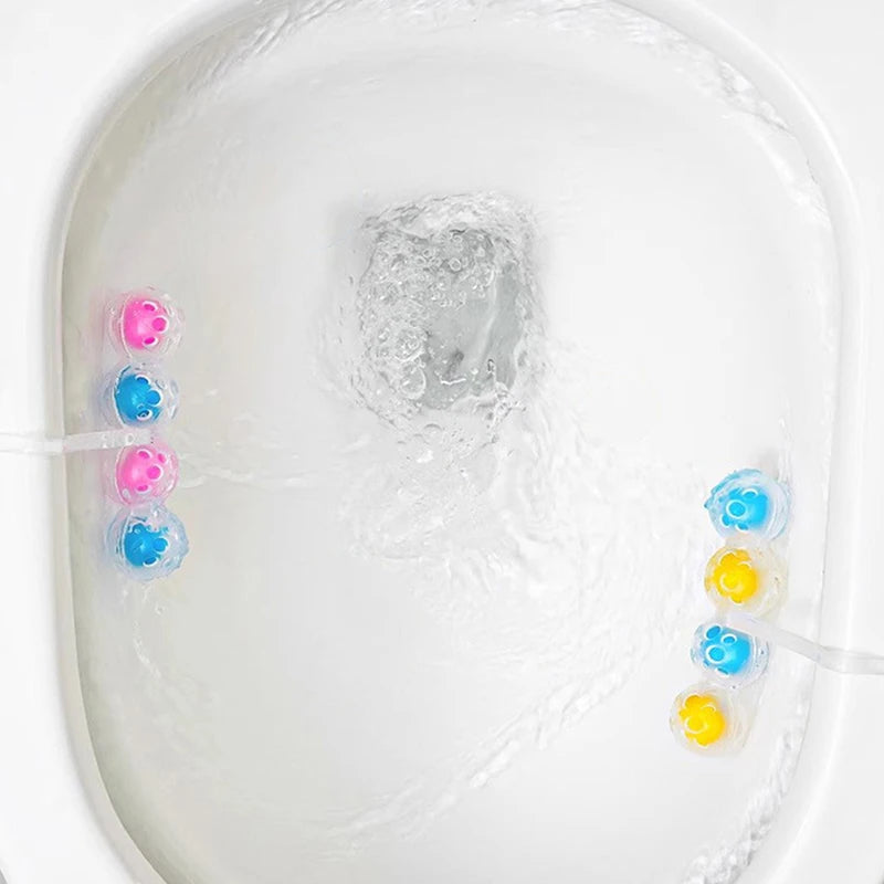 Toilet Cleaning Balls – 4 Fragrances, Blue Bubble Deodorizer Toilet Bowl Cleaner Nixie