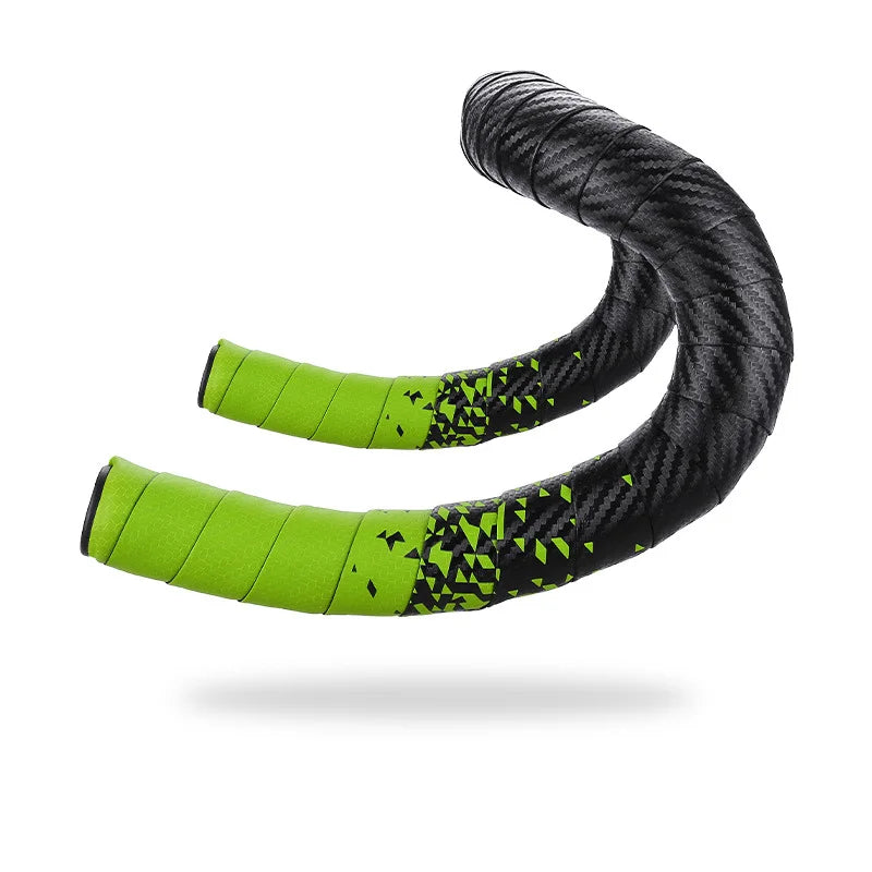 BUCKLOS Road Bike Handlebar Tape Anti-Slip PU Sponge Wrap Bicycle Handlebar Tape Nixie GREEN TAPE