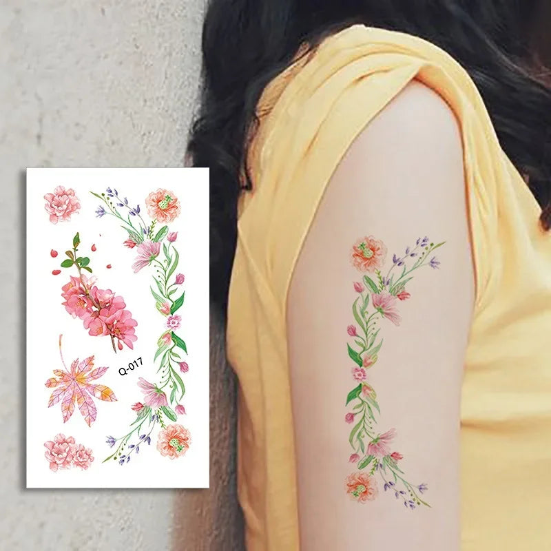 Waterproof Temporary Tattoo Stickers – Floral & Butterfly Temporary Tattoo Sticker Nixie