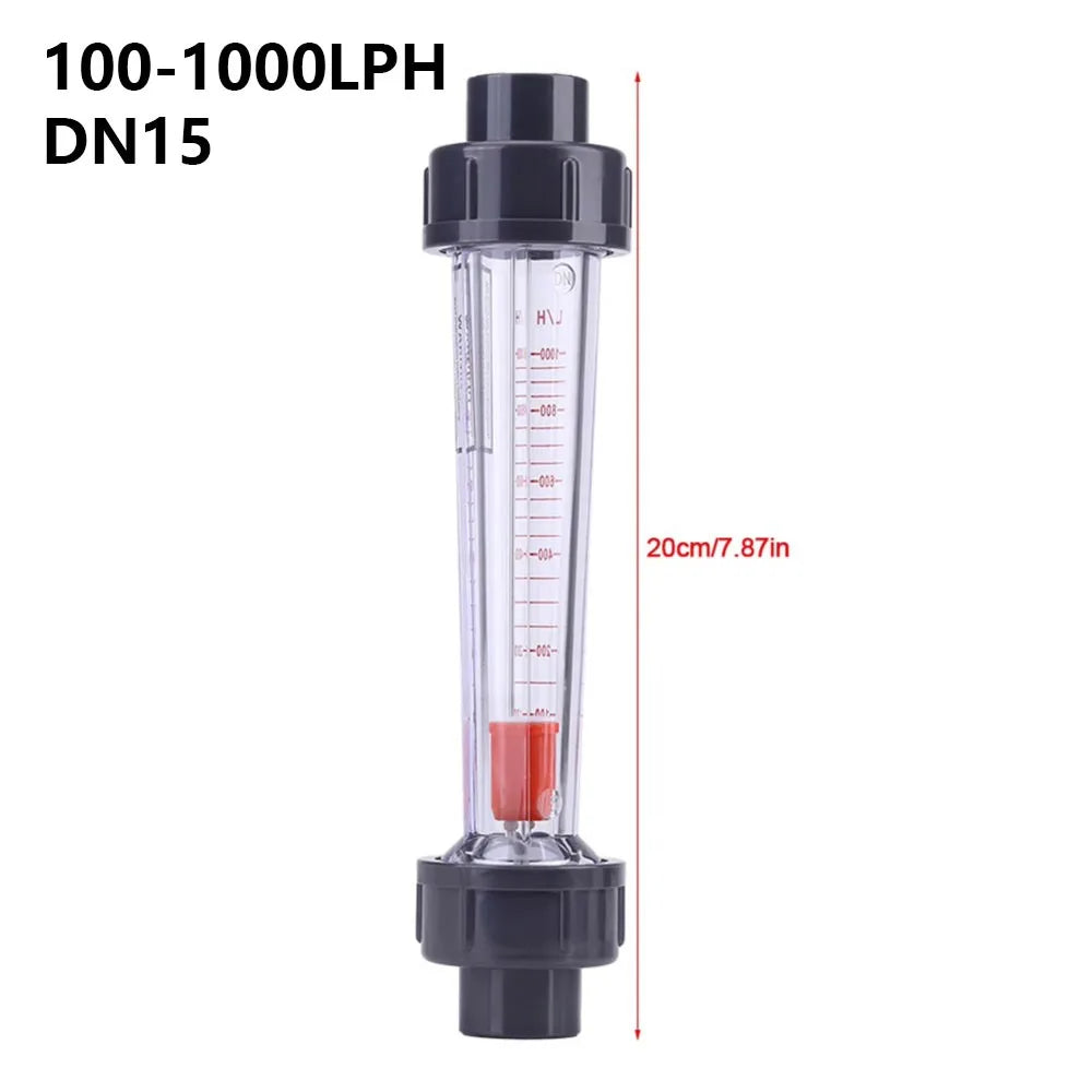 DN15 Plastic Liquid Float Flowmeter – 6-60LPH / 100-1000LPH Liquid Flow Meter Nixie DN15 100-1000LPH