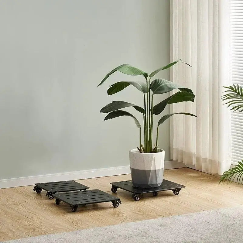 Mobile Plant Pot Tray with Wheels – Heavy Duty Rolling Trolley Plant Pot Trolley Nixie