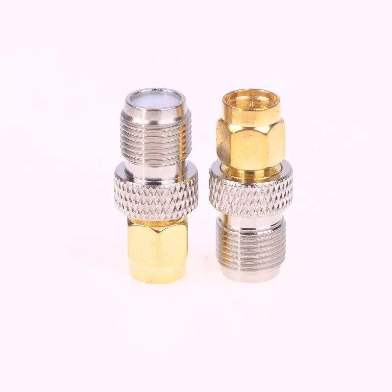 2pcs SMA Male to F Female RF Coaxial Adapter Gold Plated RF Coaxial Adapter Nixie