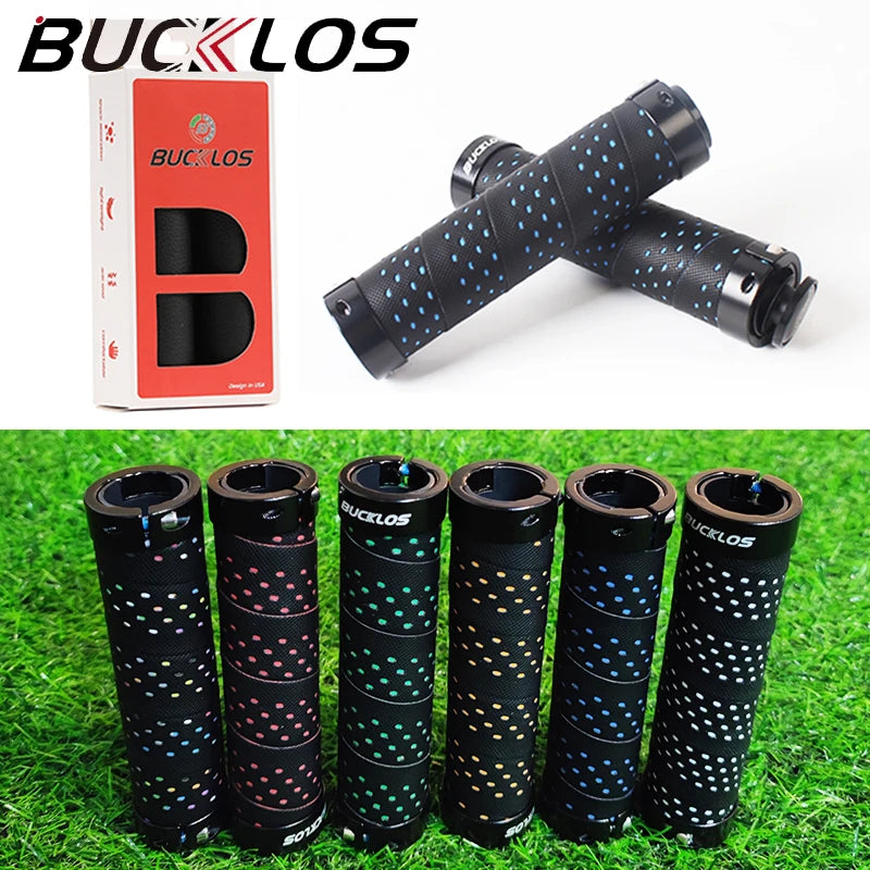 BUCKLOS MTB Bike Handlebar Grips – Aluminum Double Lock-On Bike Handlebar Grips Nixie