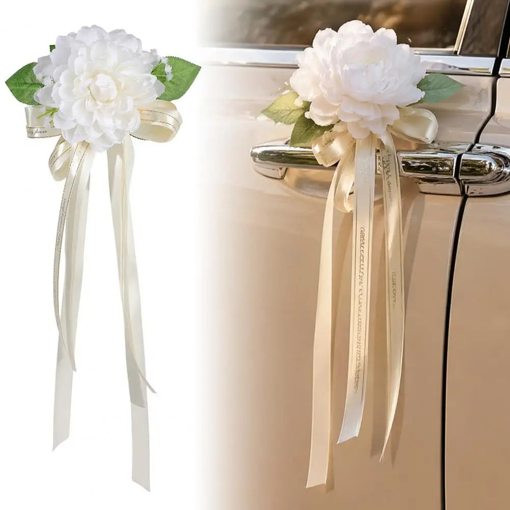 Artificial Dahlia Wedding Car Decoration with Suction Cup Wedding Car Decoration Nixie