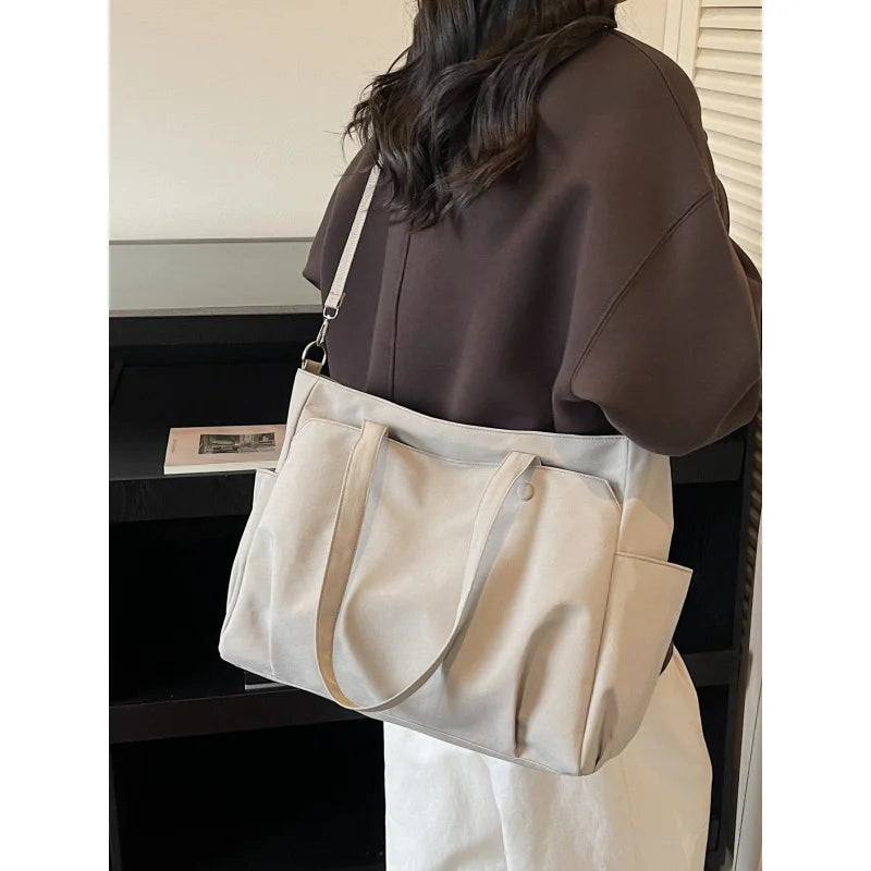 Nixie Canvas Tote Bag – Large Women's Shoulder Handbag