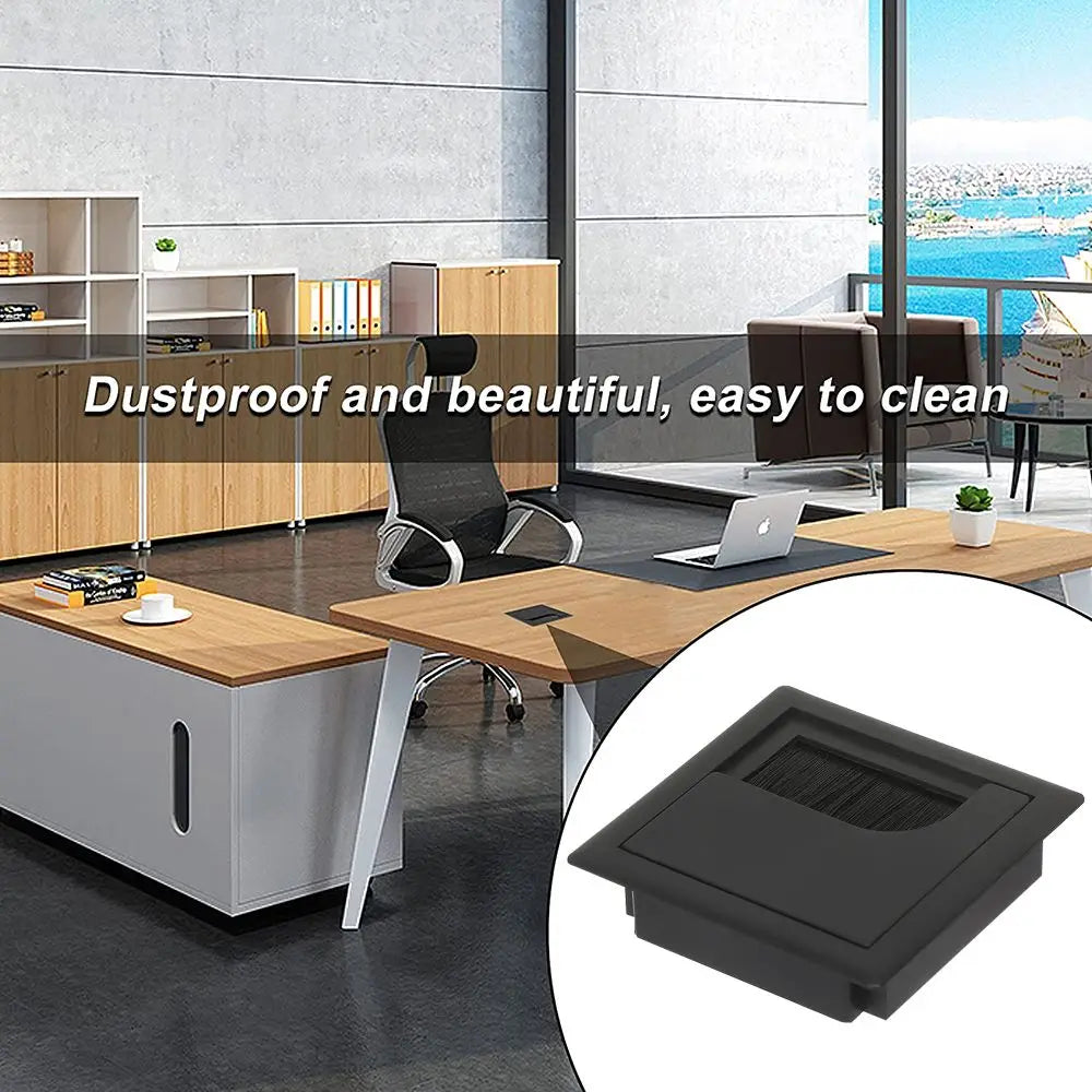 Rectangle Desk Grommet Cable Hole Cover | Wire Management Box