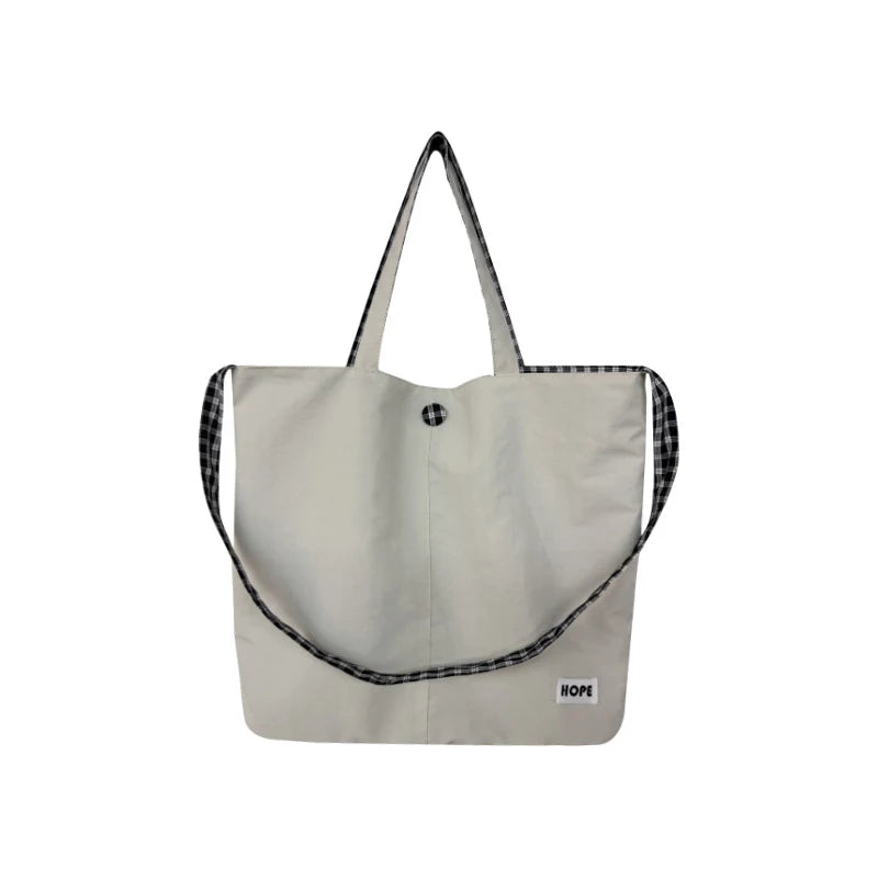 Women's Plaid Nylon Crossbody Shoulder Bag – Large Capacity