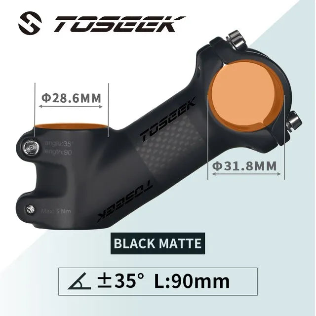 TOSEEK Carbon Alloy MTB Handlebar Stem 31.8mm Ultralight