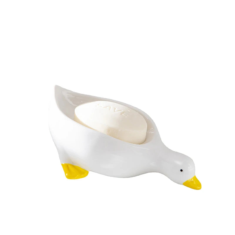 Yellow Duck Soap Dish – Drainable Cartoon Soap Holder Soap Dish Nixie