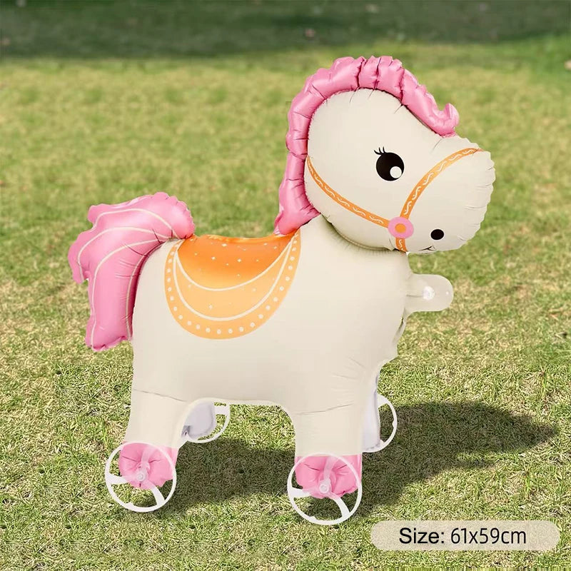 Elephant 4D Foil Balloon with Wheels – Kids Party Decor