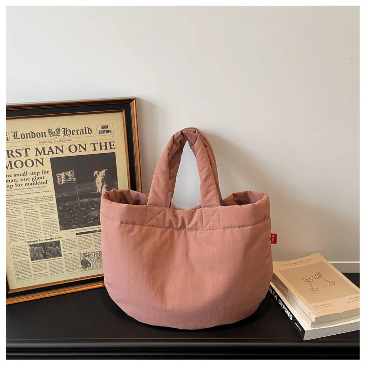 Women's Large Crossbody Tote Bag – Casual Shoulder Handbag Crossbody Tote Bag Nixie BB-1378 Pastel rose