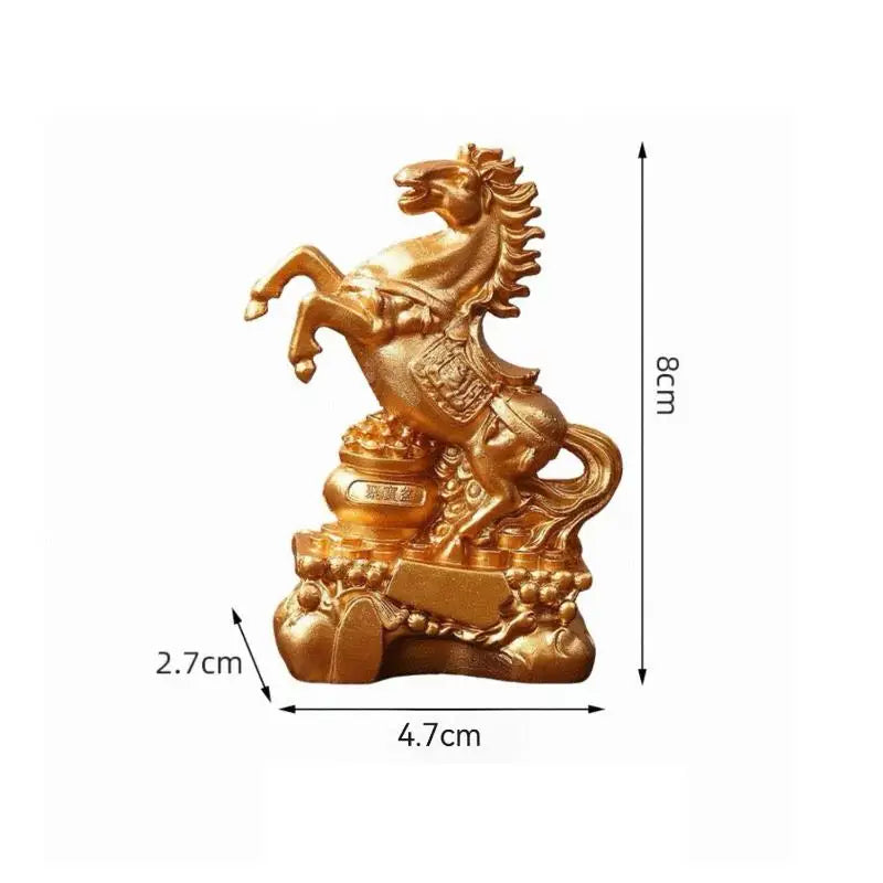 2026 Year of the Horse Feng Shui Zodiac Resin Sculpture Decorative Figurine Nixie