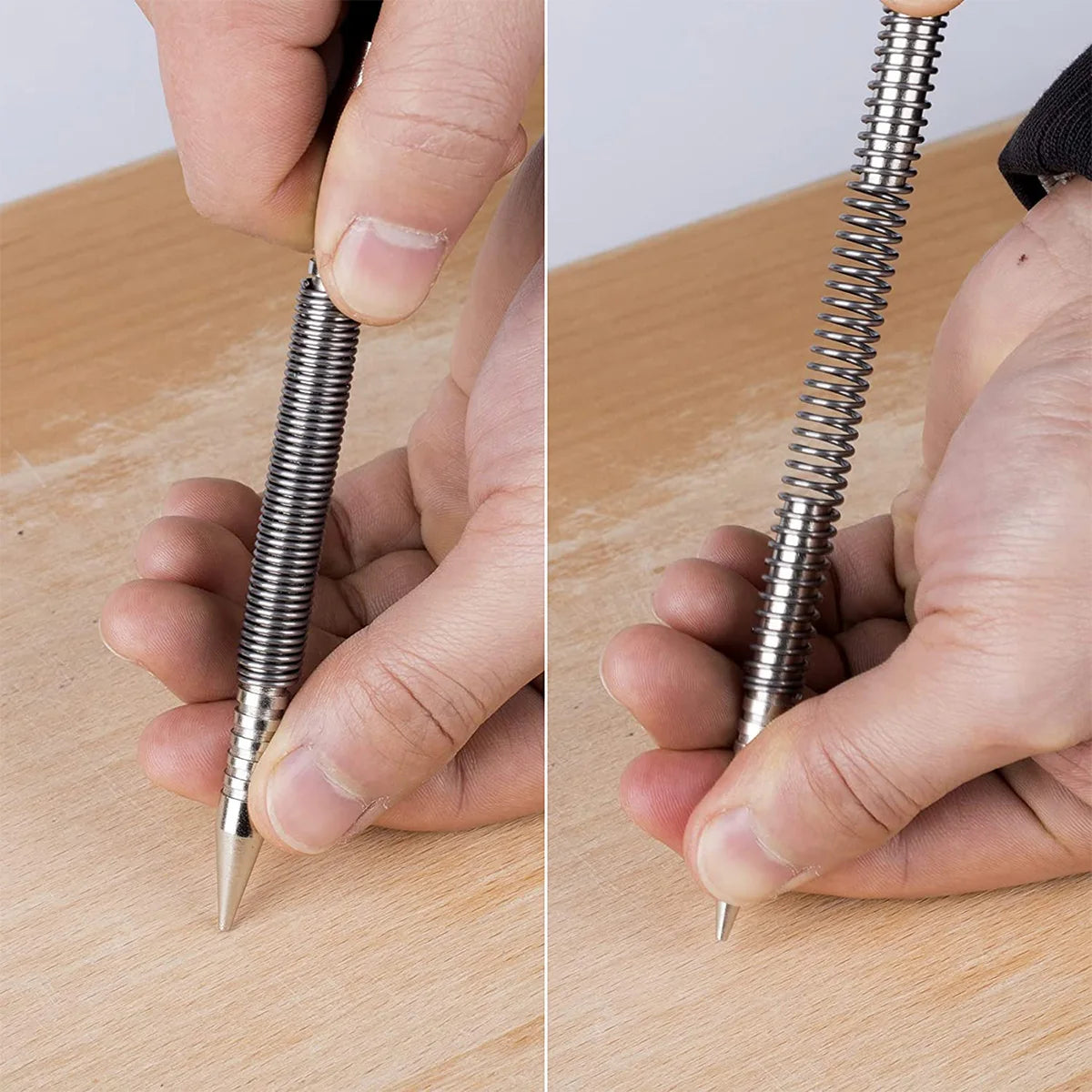 Spring Center Punch & Dual Head Nail Setter – High Carbon Steel Nail Punch Tool Set Nixie