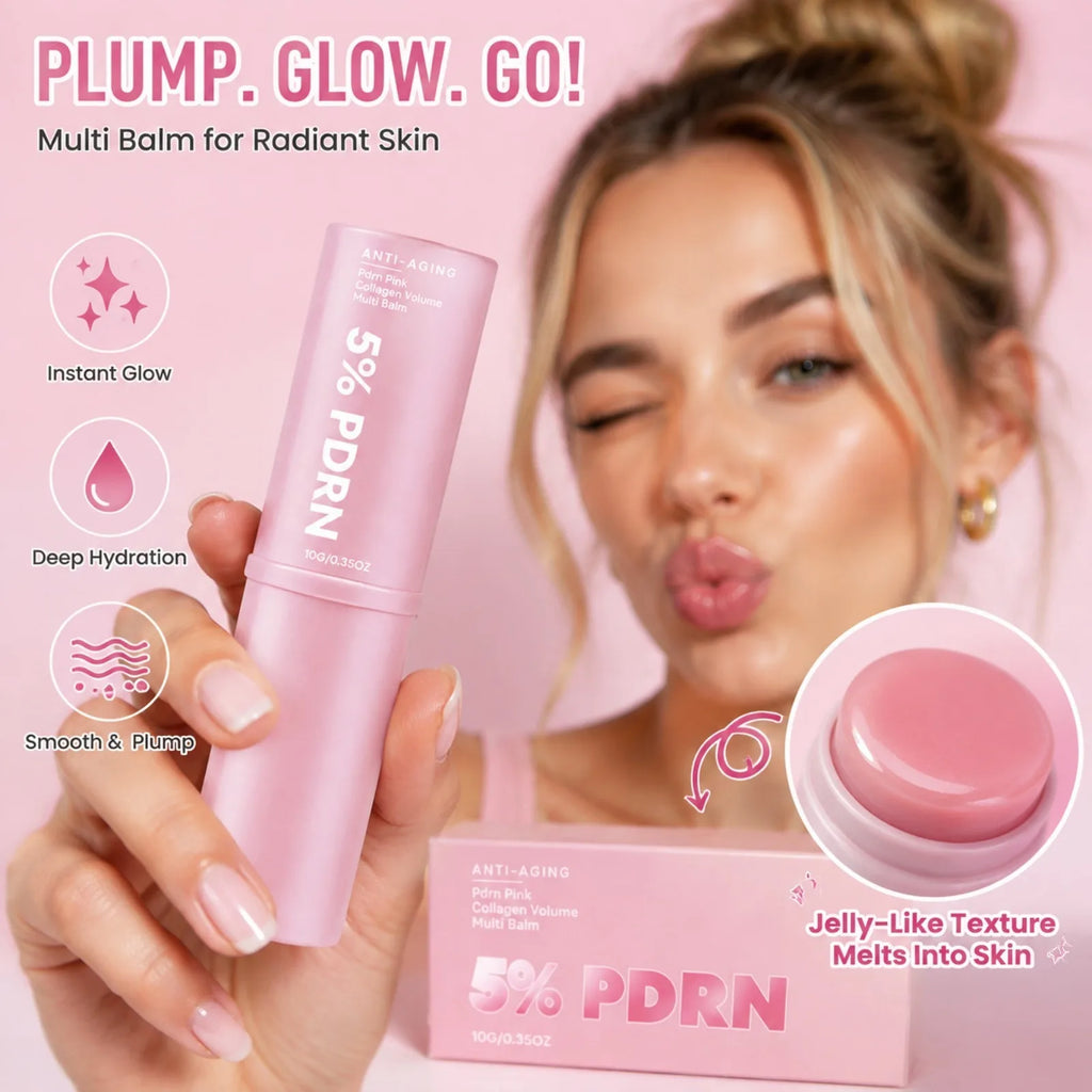 PDRN Pink Collagen Multi Balm – Face, Lip & Neck Moisturizer Collagen Balm Stick Nixie