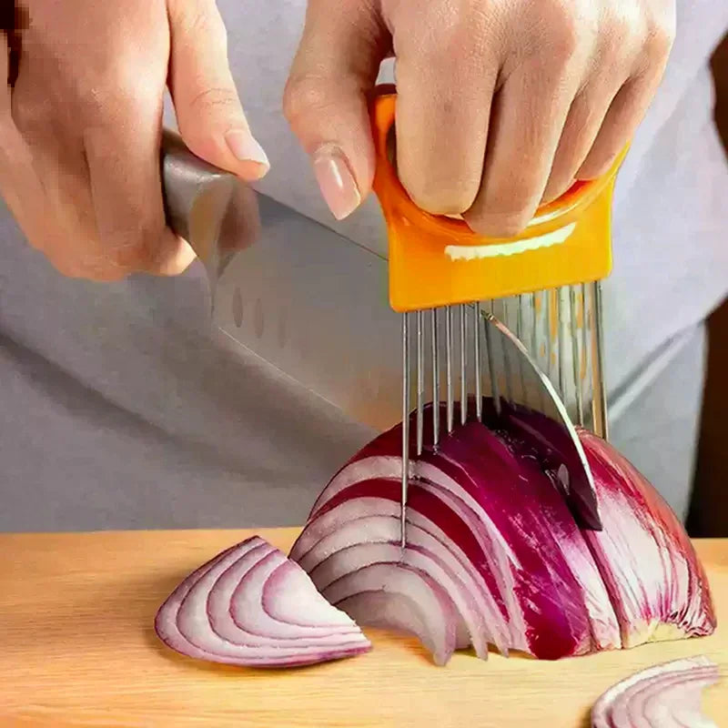 Heart-Shaped Stainless Steel Vegetable Slicer & Slicing Aid