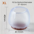 16pcs Silicone Chair Leg Caps Felt Non-Slip Floor Protectors Furniture Floor Protectors Nixie Transparent Felt M