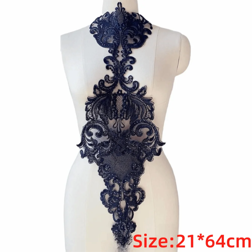 Large Sequin Embroidery Flower Patch – Dance Costume Appliqué Embroidery Appliqué Patch Nixie