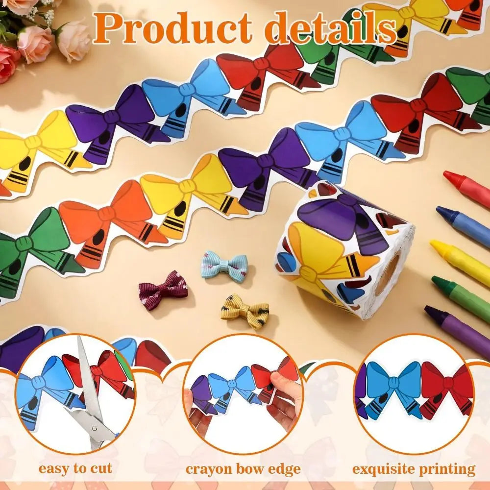 Cartoon Bulletin Board Border Sticker Roll 10m – Classroom Decor Wall Border Sticker Nixie