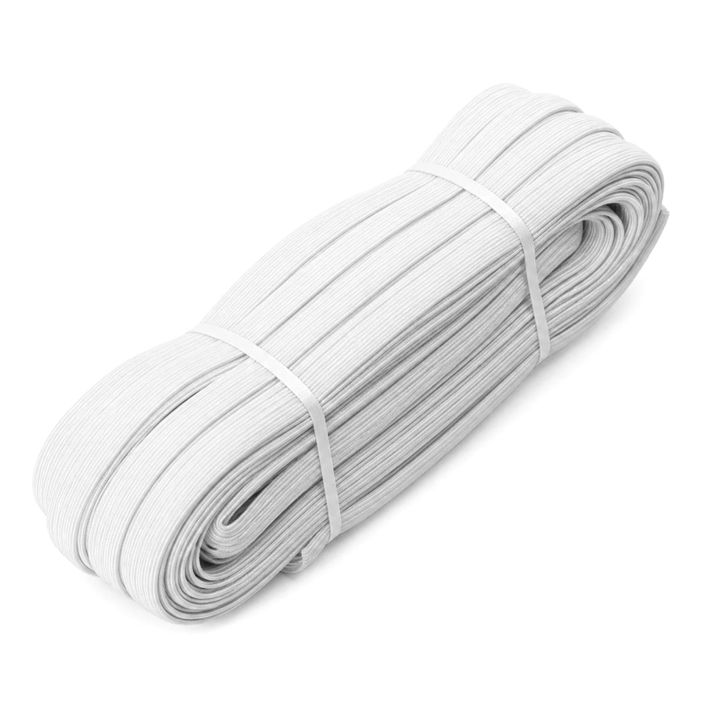 Heavy Stretch Flat Elastic Band for Sewing & Waistbands – 28m Sewing Elastic Band Nixie White 28 meters