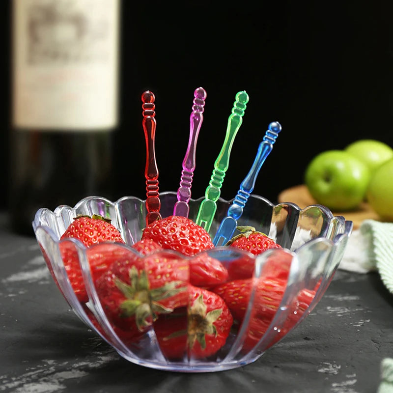 80pcs Disposable Mini Plastic Forks for Party, BBQ & Fruit