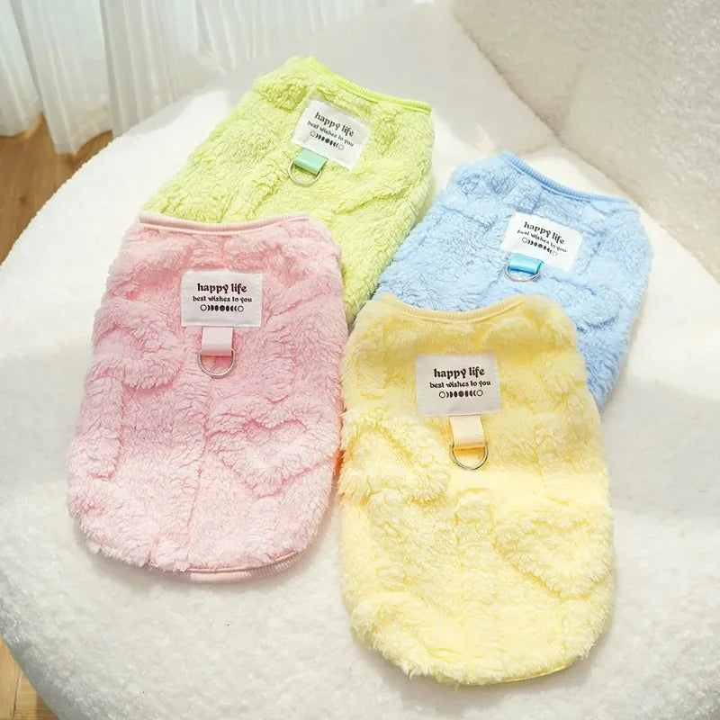 Warm Fleece Jacket Vest for Small Dogs & Cats – Winter Coat
