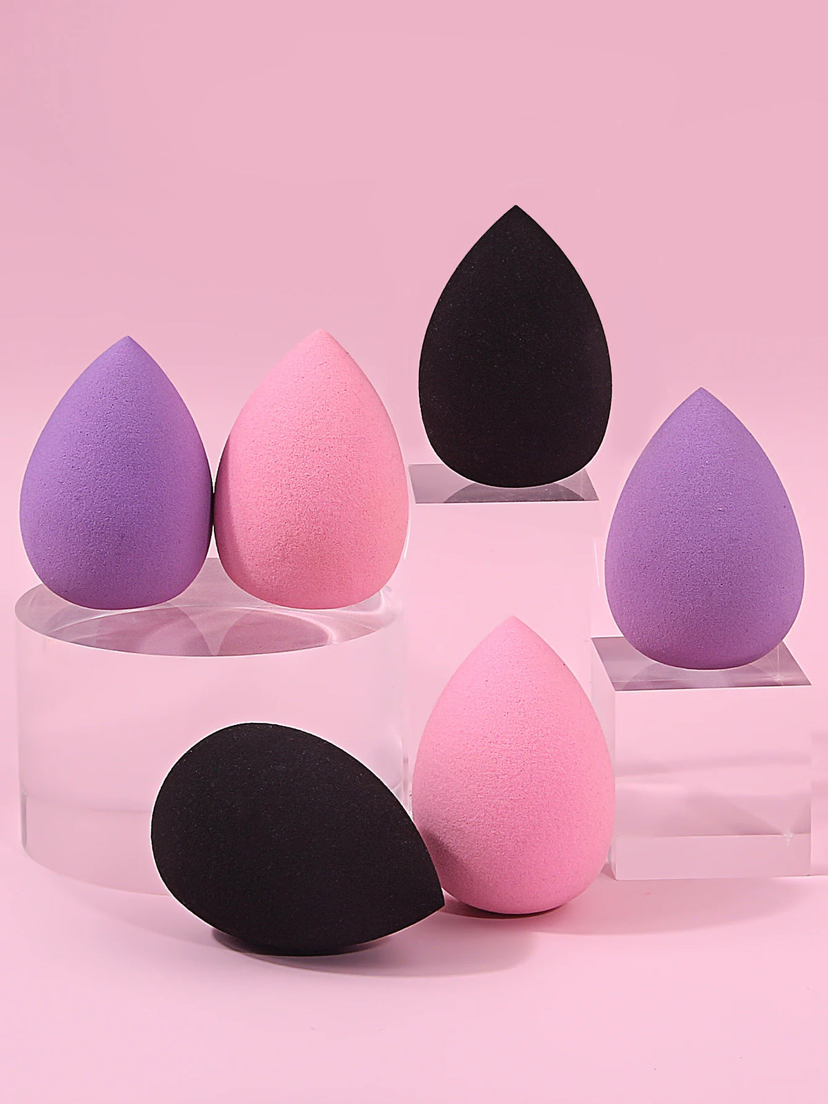 6-Piece Makeup Sponge Set – Soft Cosmetic Blender & Powder Puff Makeup Sponge Set Nixie