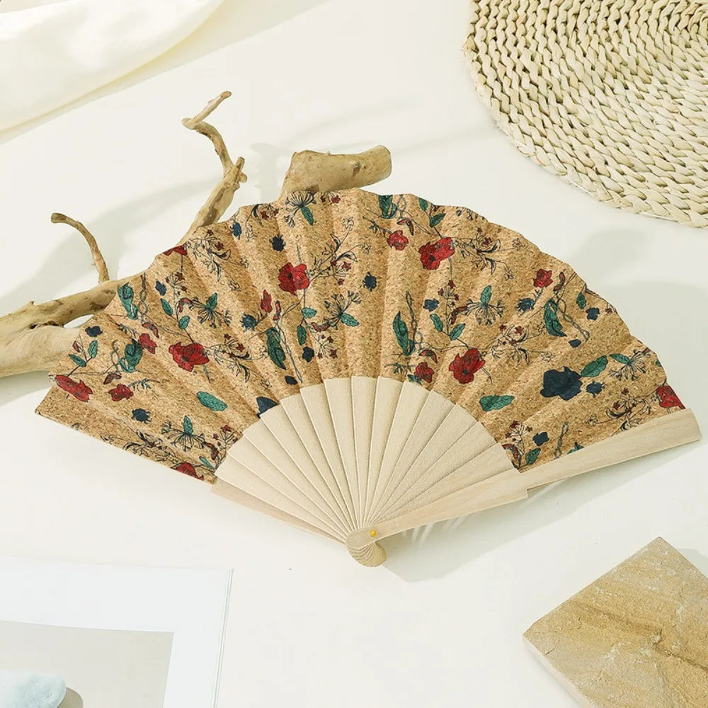 Vintage Bohemian Wooden Folding Fan – Hand Fan Home Décor Gift