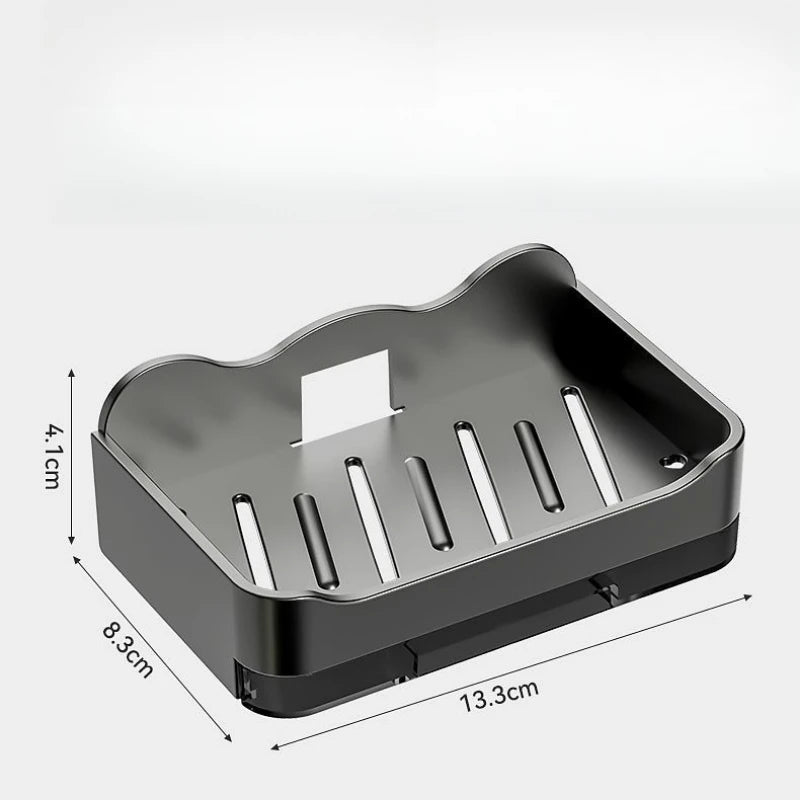 Wall-Mounted Soap Holder Box with Hook – No Drilling, ABS Soap Holder Nixie