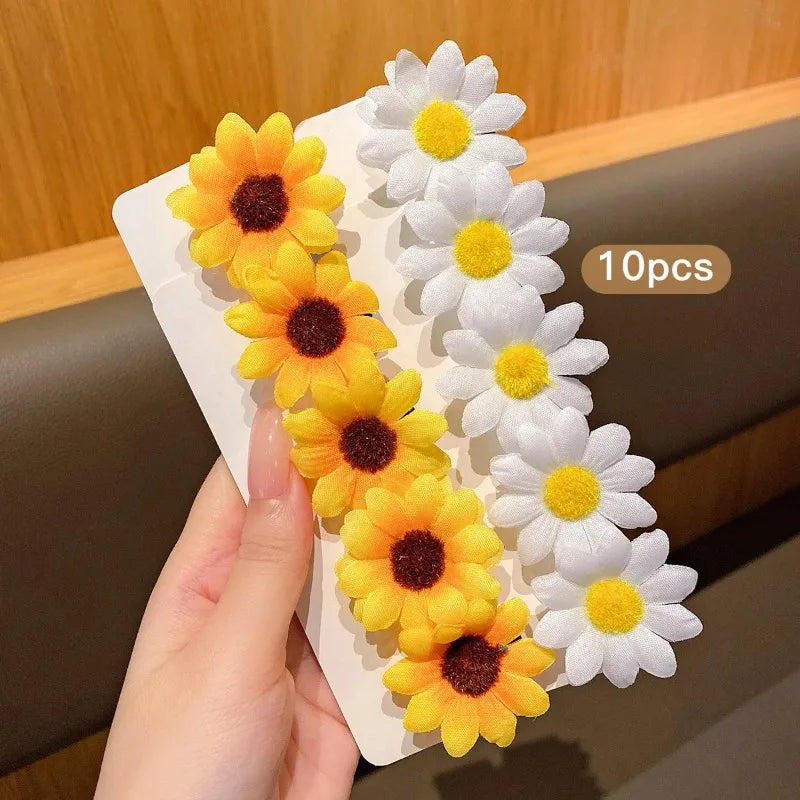10 Pcs Sunflower Hair Clips Cute Floral Hairpins for Women Floral Hair Clips Nixie