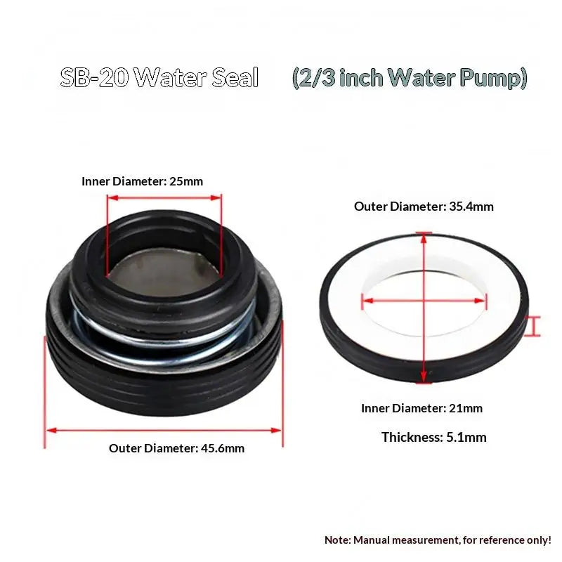 SB-17/20/25 Single Coil Spring Water Pump Shaft Seal Pump Shaft Seal Nixie SB-20