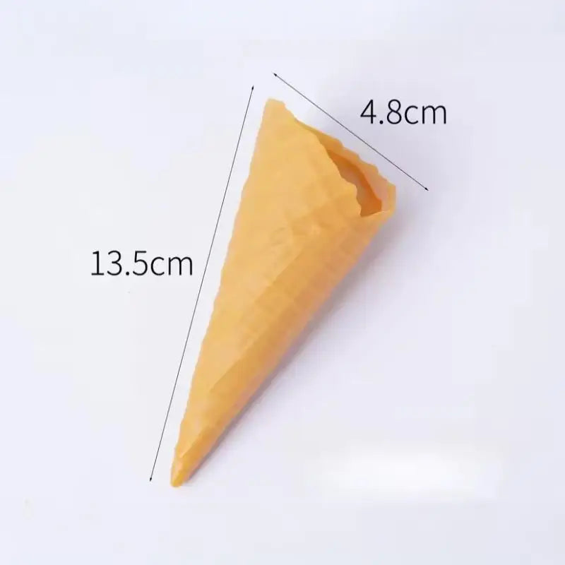 Fake Ice Cream Cone Ornament | Realistic PVC Dessert Prop