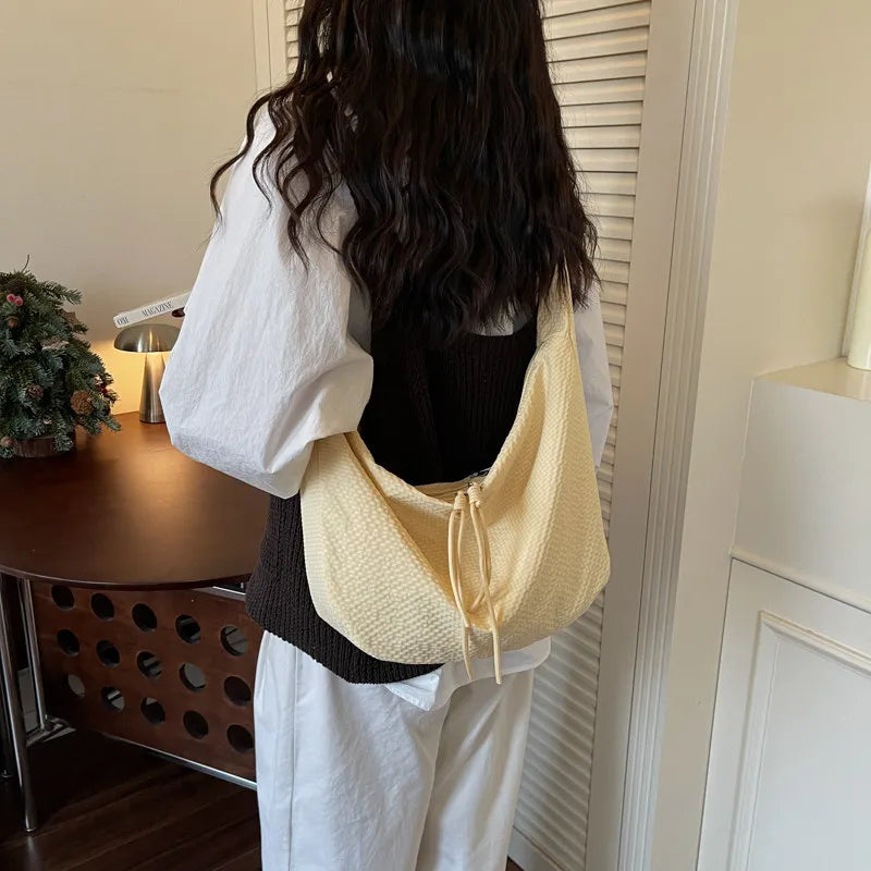 Large Canvas Crossbody Dumpling Bag – Casual Sport Hobo Bag Crossbody Hobo Bag Nixie