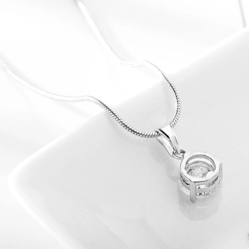 3-Piece Multicolor Zircon Silver Jewelry Set – Earrings & Necklace Jewelry Set Nixie