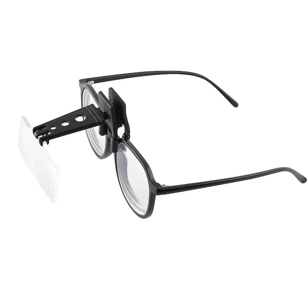 Clip-On LED Magnifier Loupe 1.5x 2.5x 3.5x Folding Eyeglass LED Magnifier Loupe Nixie