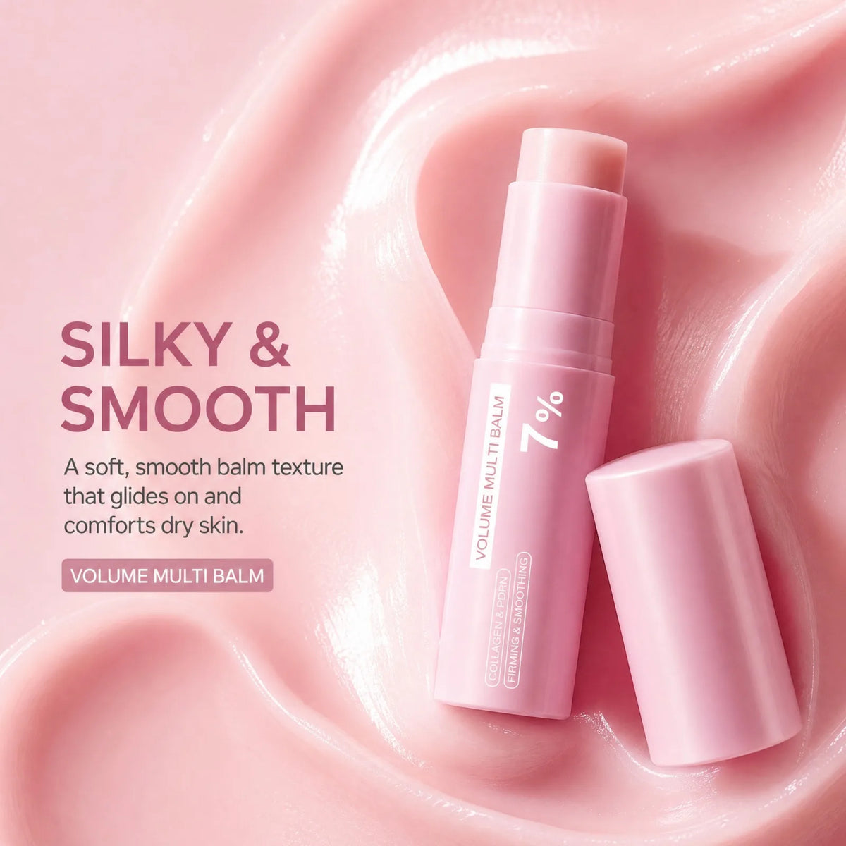 7% PDRN Pink Collagen Multi Balm – Face, Lip & Eye Moisturizer Collagen Balm Stick Nixie