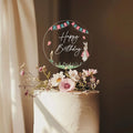 Acrylic Birthday & MR&MRS Wedding Cake Toppers – Floral