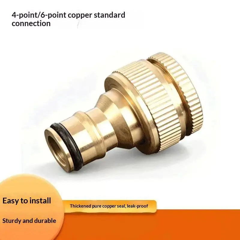Solid Brass Garden Hose Fitting 3/4" & 1/2" Quick Connector