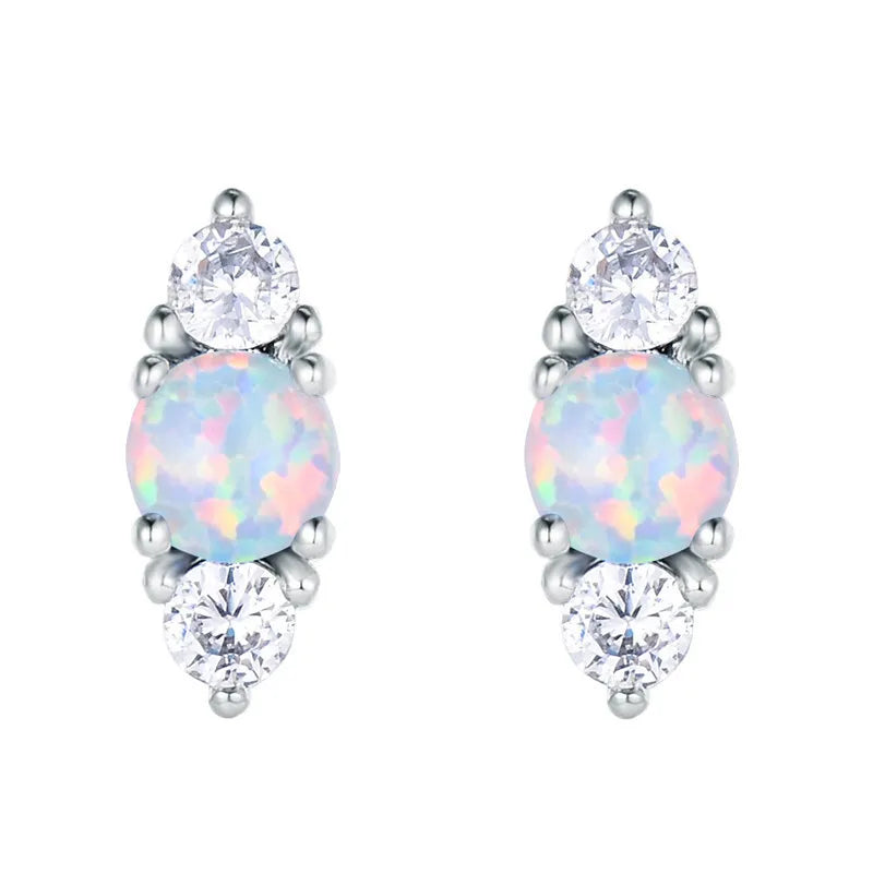 Opal Crystal Animal Dangle Earrings – Lead & Nickel Free