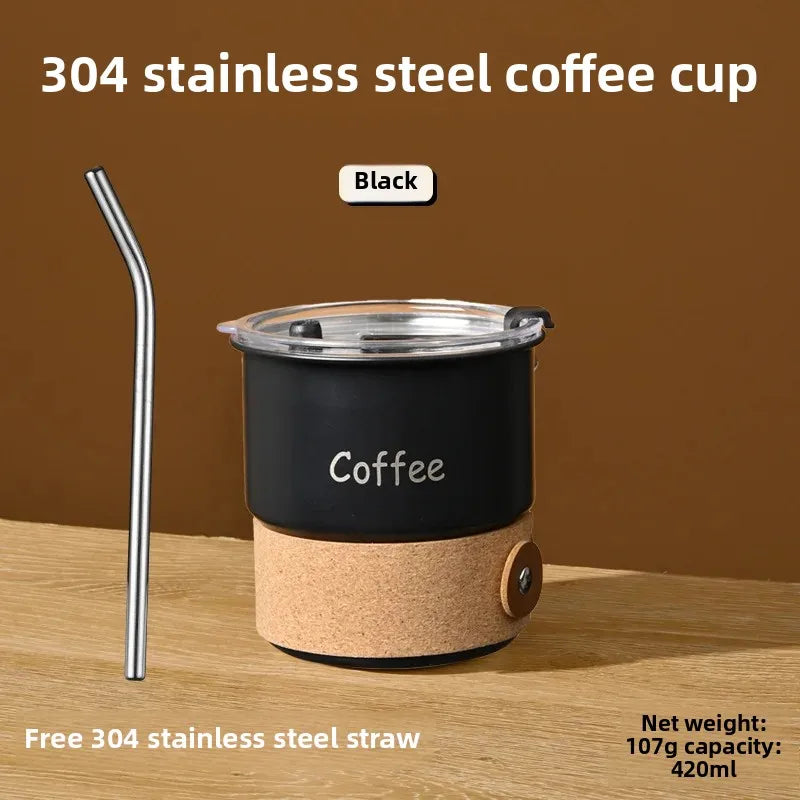 304 Stainless Steel Travel Coffee Tumbler with Straw & Lid Travel Coffee Tumbler Nixie
