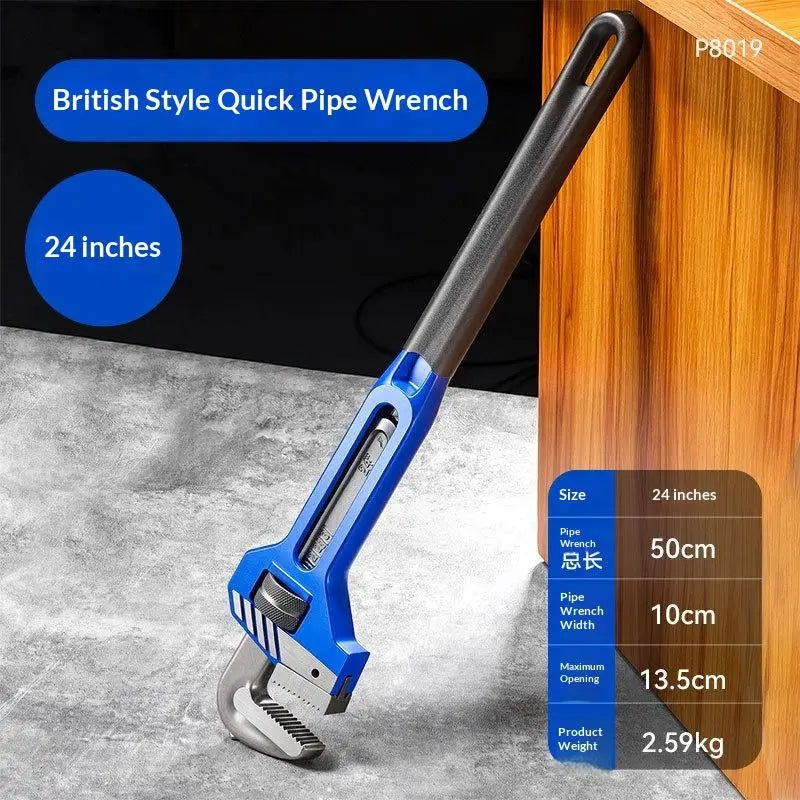 Heavy Duty Adjustable Pipe Wrench Forged Steel Plumbing Tool Pipe Wrench Nixie