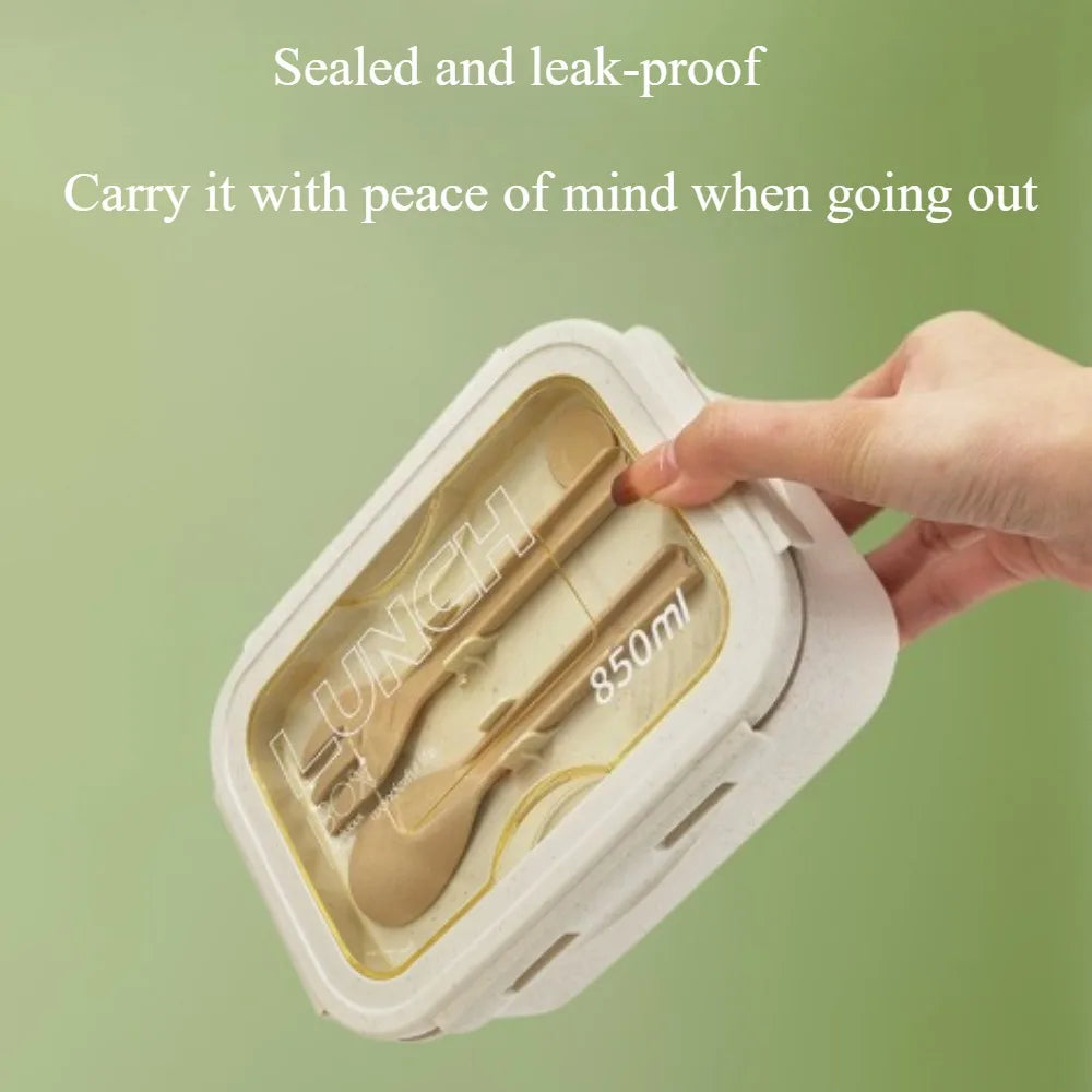 Divided Bento Box Leak-Proof Microwave Safe Lunch Box
