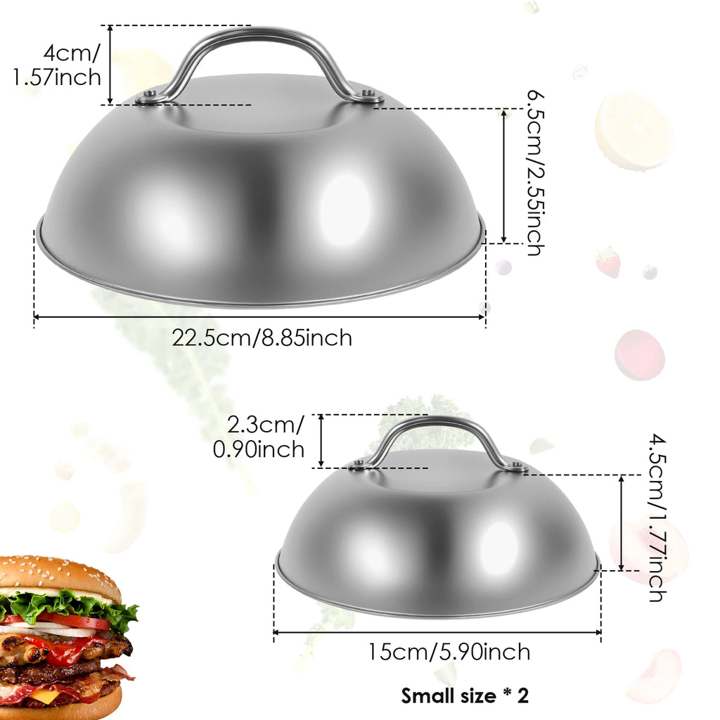Smash Burger Press Kit – Stainless Steel Press, Spatula & Cover Burger Press Kit Nixie Only the lid 3Pcs