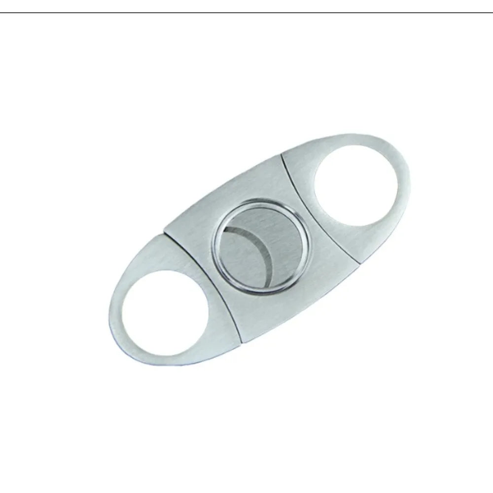 Stainless Steel Guillotine Cigar Cutter – Double Blade Classic Cigar Cutter Nixie Silvery