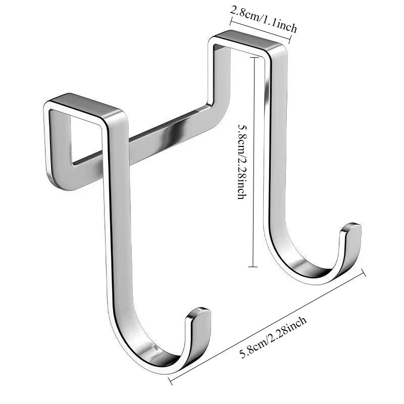 304 Stainless Steel Double S-Hook – No-Drill Multi-Purpose Hanger Storage Hook Nixie