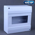 1-8P Flame Retardant ABS Circuit Breaker Surface Mount Enclosure Box