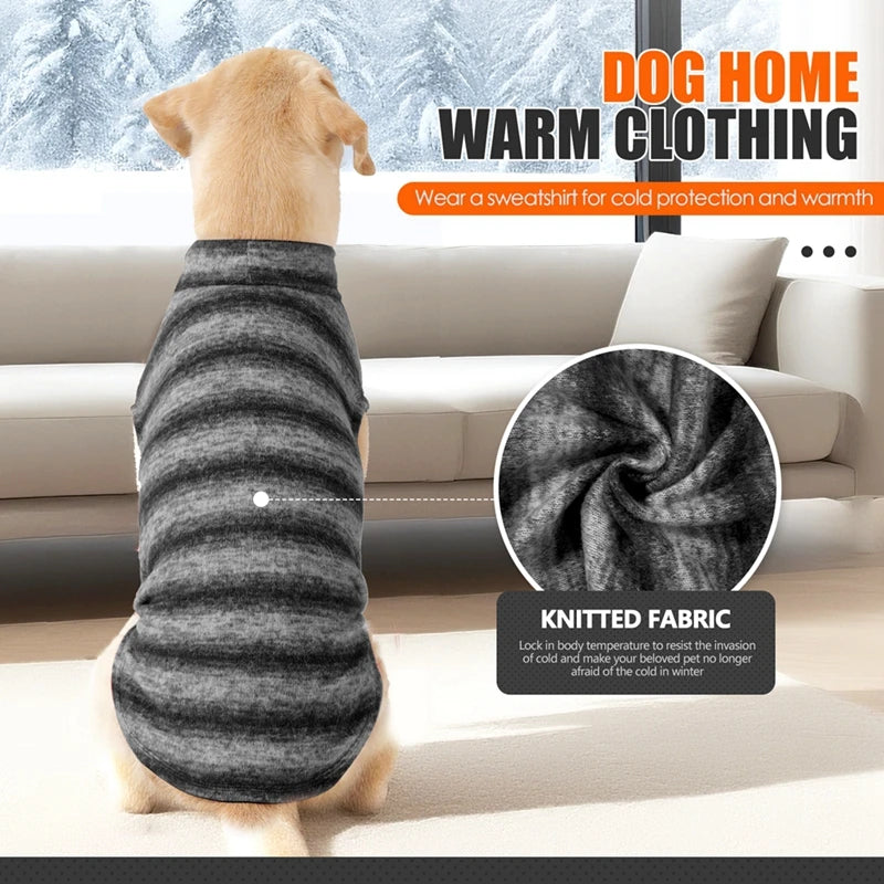 Winter Striped Dog Coat – Soft Warm Fleece Puppy Outfit XS–3XL Dog Winter Coat Nixie